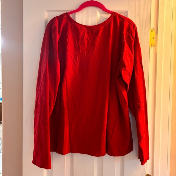 Peanuts Red Snoopy Long Sleeve Tee winter holiday large - Picture 2 of 4